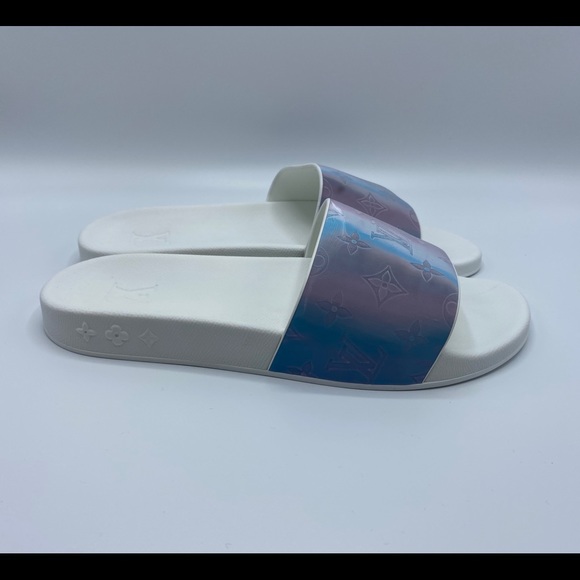 Rose Waterfront Mule Iridescent Monogram sz 8 1/2 - Picture 13 of 16